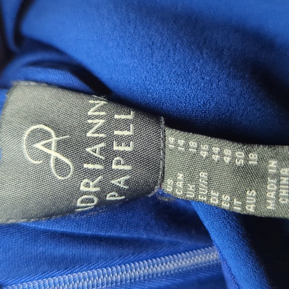 Adrianna Papell Royal Blue Asymmetrical One-Shoulder Jumpsuit Women's Size 14 - Picture 2 of 4